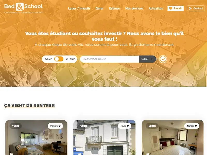 Bed and School, spécialiste du logement étudiant