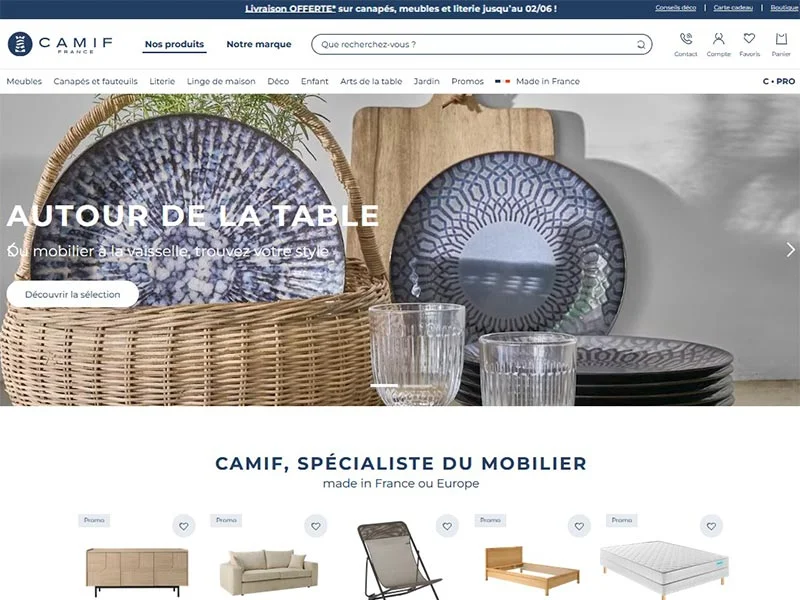 Camif, spécialiste du meuble
