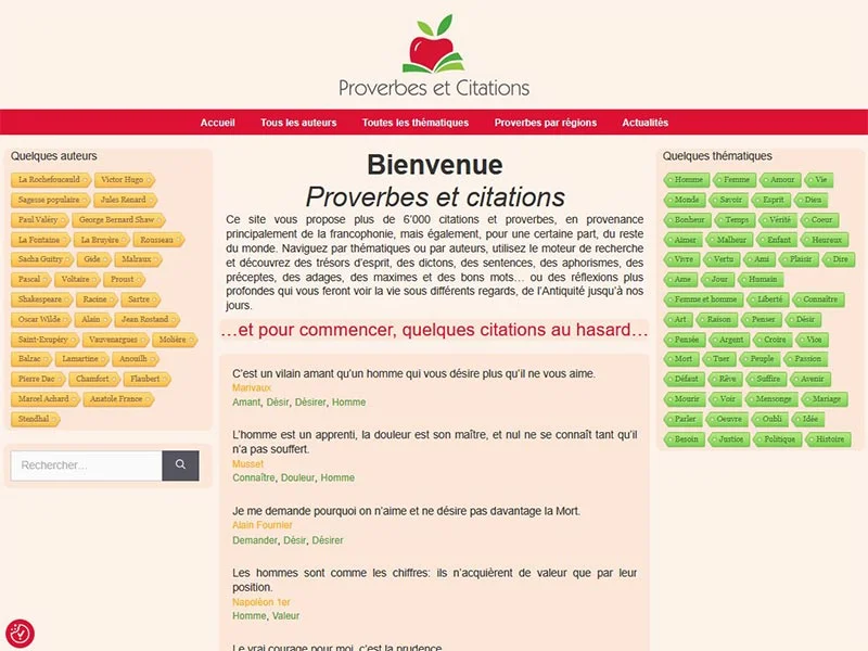 Citations et proverbes d'écrivains francophones