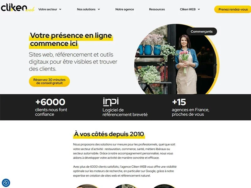 Cliken Web, création et referencement de site internet