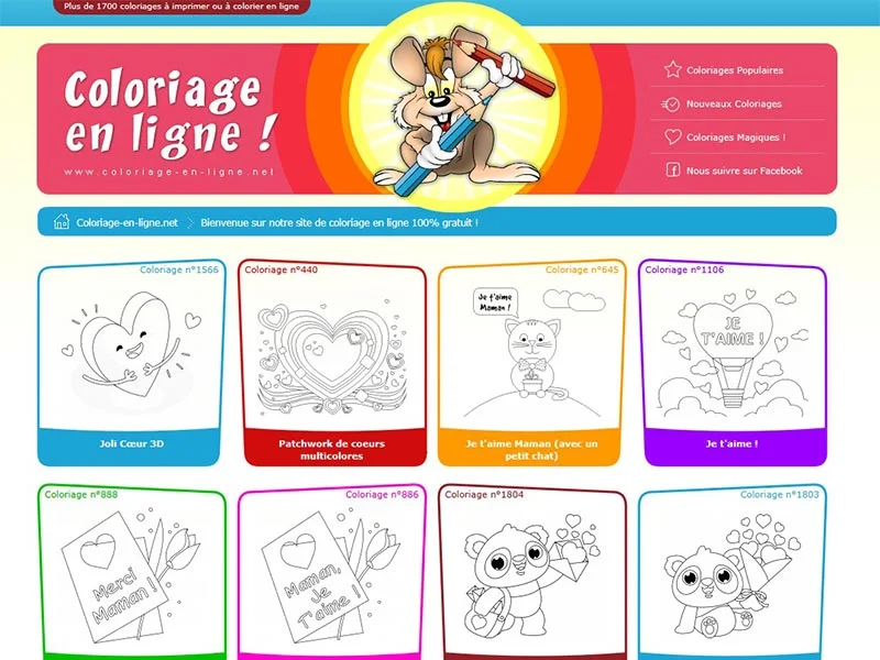 Coloriage-en-ligne.net : des milliers de dessins à colorier pour les enfants