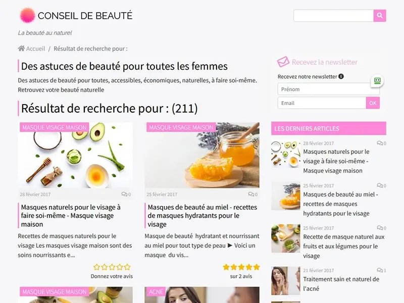 Conseil de Beauté, produits à faire soi-même
