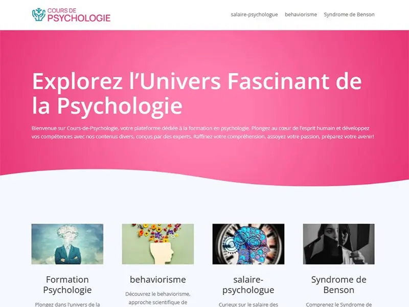 Cours de psychologie