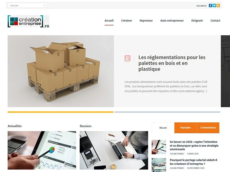 Création entreprise, magazine web de la création d’entreprise