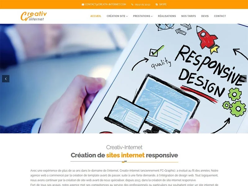 Creativ internet : Création site web responsive