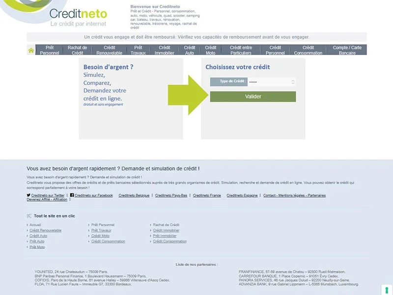 Credit-Creditneto : Comparateur de prêts en ligne