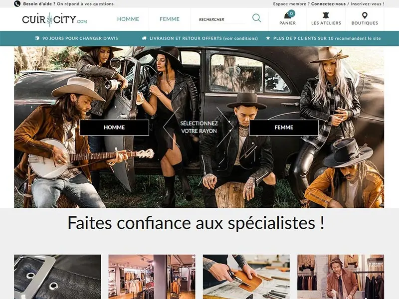 Cuir-city : Le numéro 1 du prêt-à-porter cuir sur le net