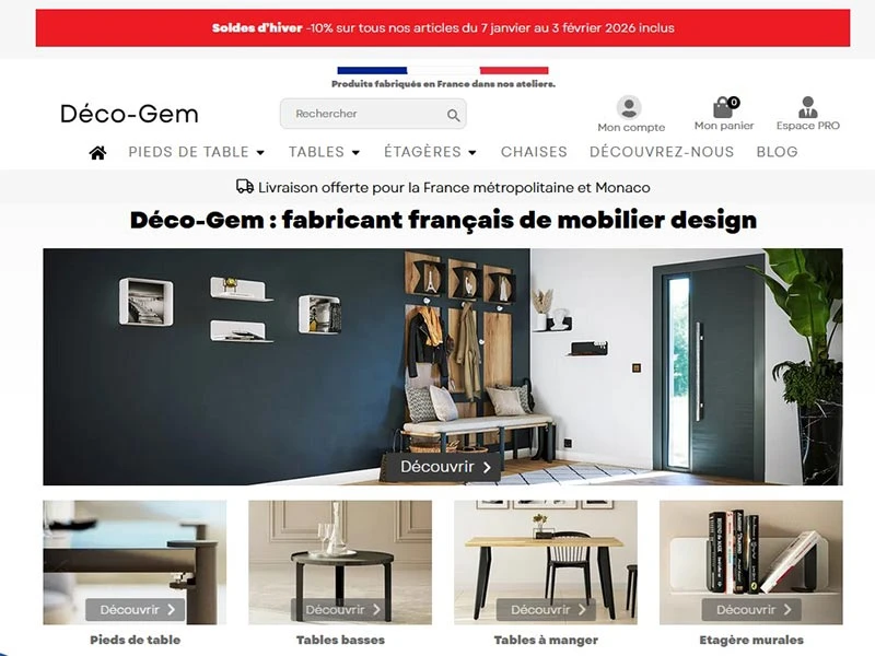 Déco-Gem - Fabricant français de mobilier design
