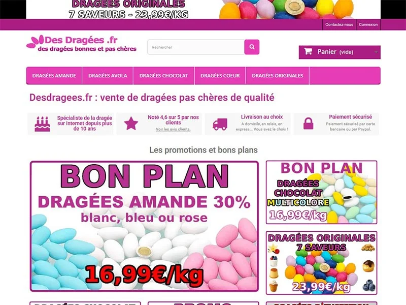 Des Dragées : Dragées pour mariage et baptême