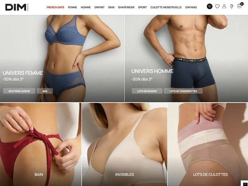 DIM, lingerie et sous-vêtements