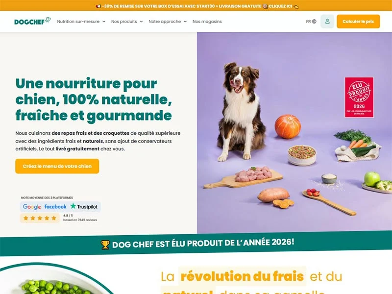 Dog Chef : nourriture pour chien naturelle et fraîche