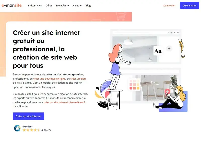 E-monsite.com, création de site web