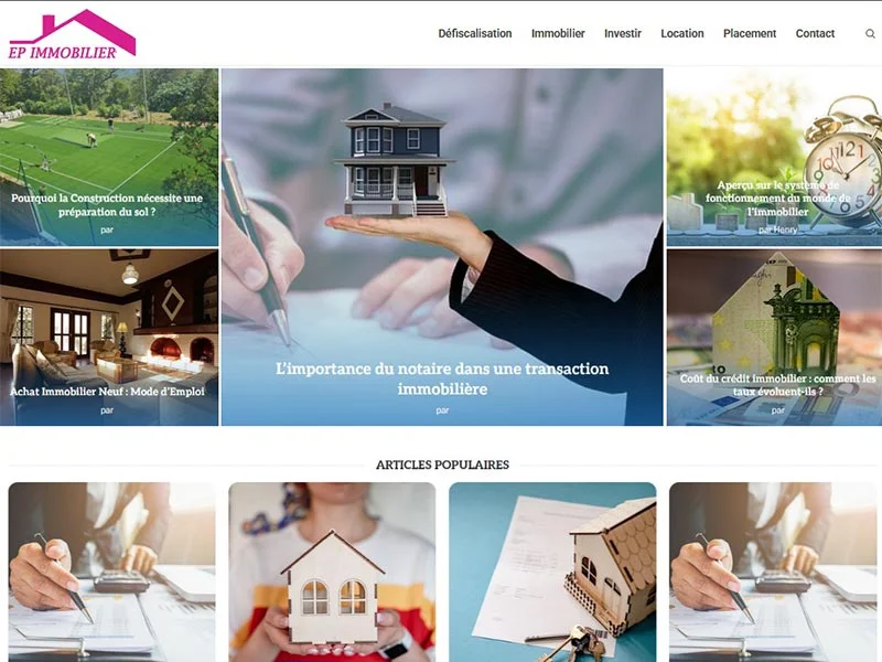 EP Immobilier, blog d’informations sur l’immobilier