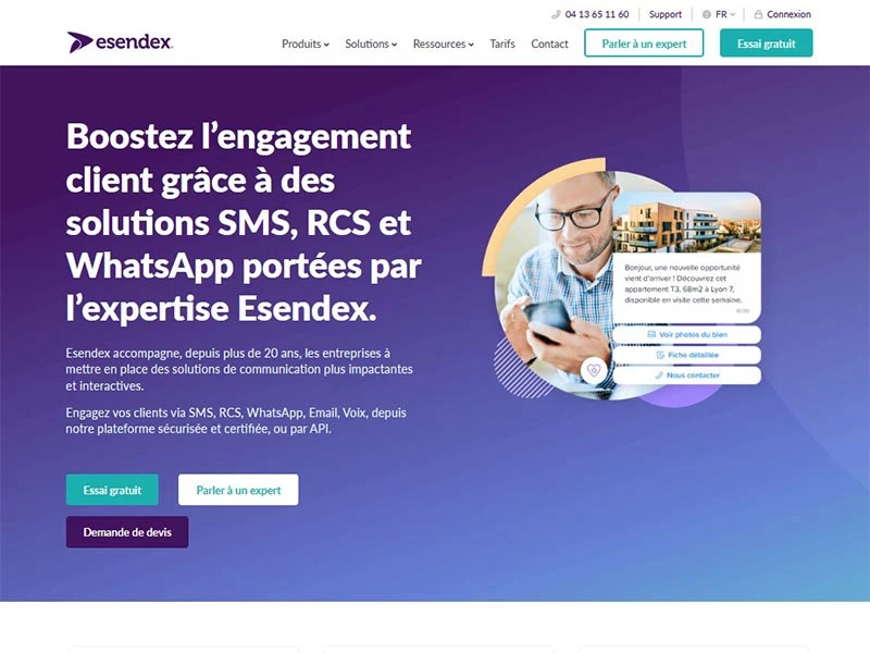 Esendex, envoi de SMS par Internet