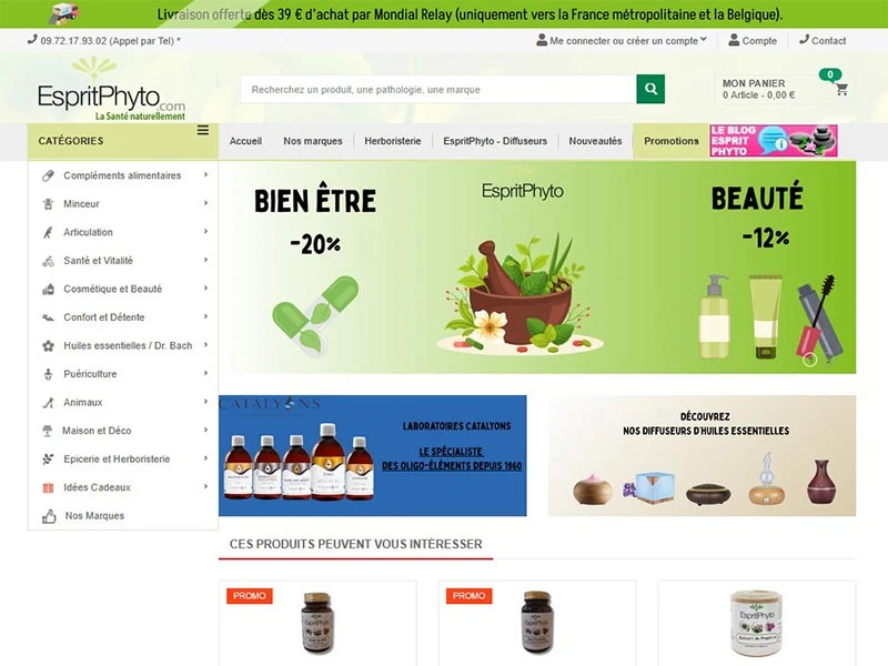EspritPhyto : Boutique phytothérapie et produits bio