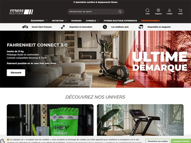 Fitnessboutique, équipement et materiel de fitness