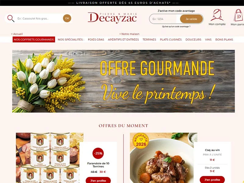 Foie gras Decayzac, produits du sud ouest