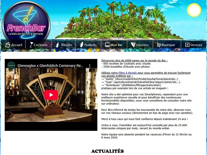 French Bar, recettes de Cocktails