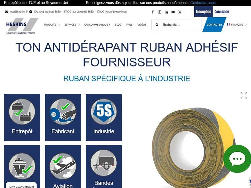 Heskins UK, bande antidérapante