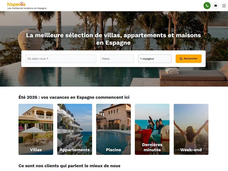 Hispanoa, location de villas et appartements