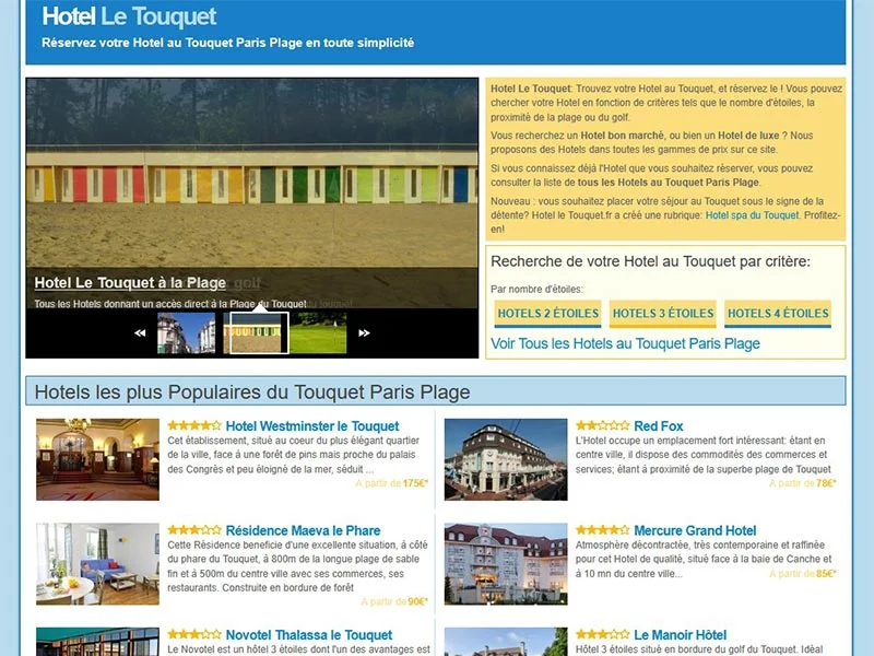 Hotel Le Touquet, réservation d'Hotel au Touquet