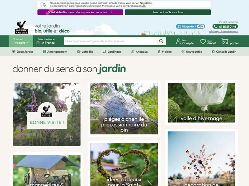 Jardins Animés, produits et accessoires de jardin