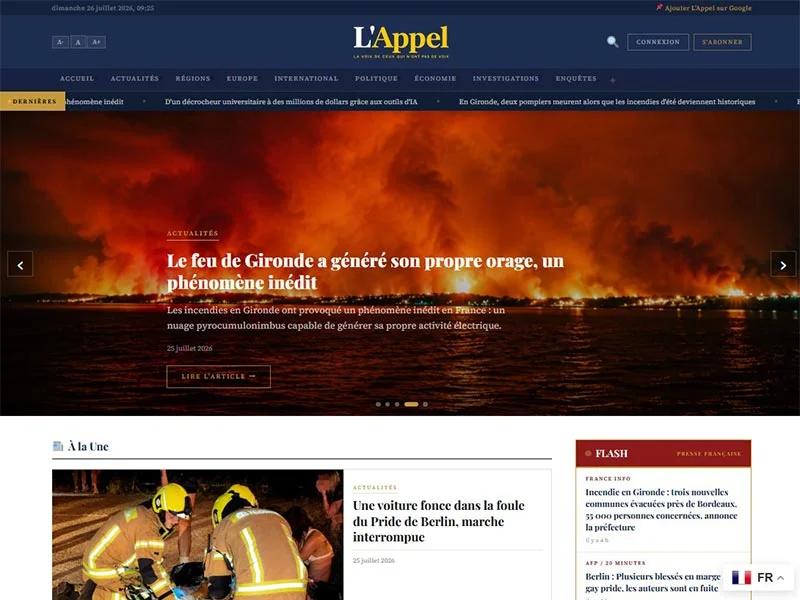 L'appel : Journal en ligne et infos en direct en France
