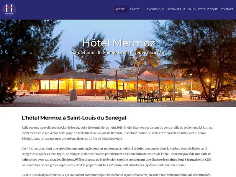 L'hôtel mermoz au sénégal