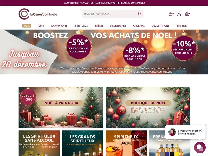 La Cave Spirituelle, vente de vins, spiritueux et champagne