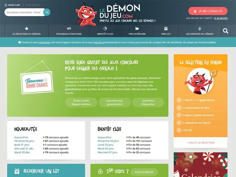 Le monde du jeu, concours gratuits