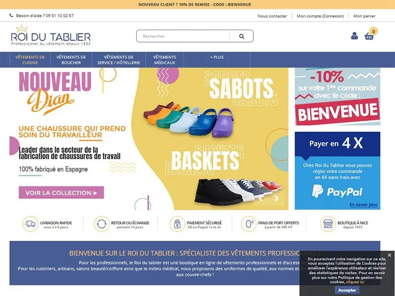 Le Roi du Tablier, spécialiste du vêtement depuis 1933