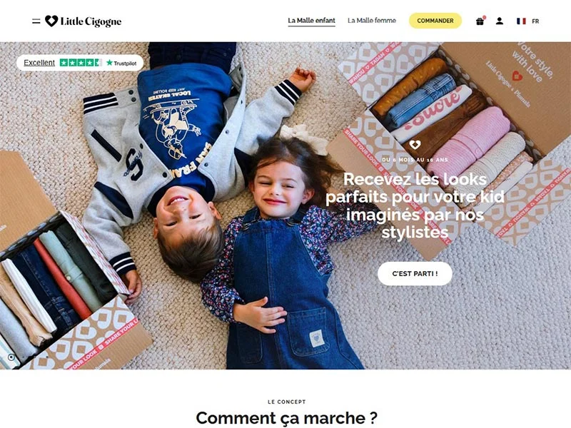 Little Cigogne : Box de vêtements personnalisée pour enfants
