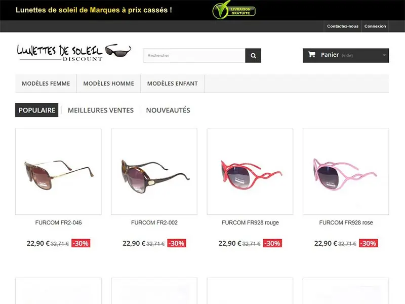 Lunettes de soleil discount