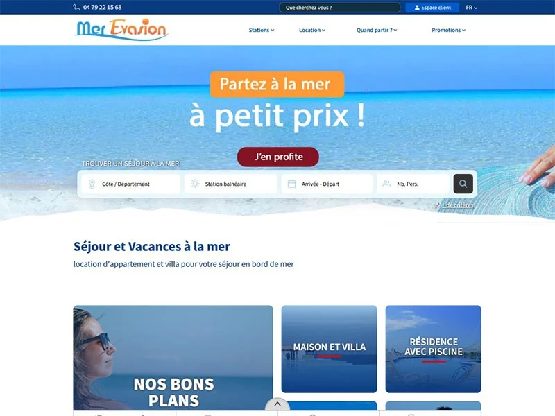 Mer Evasion, réservation et location séjour à la mer