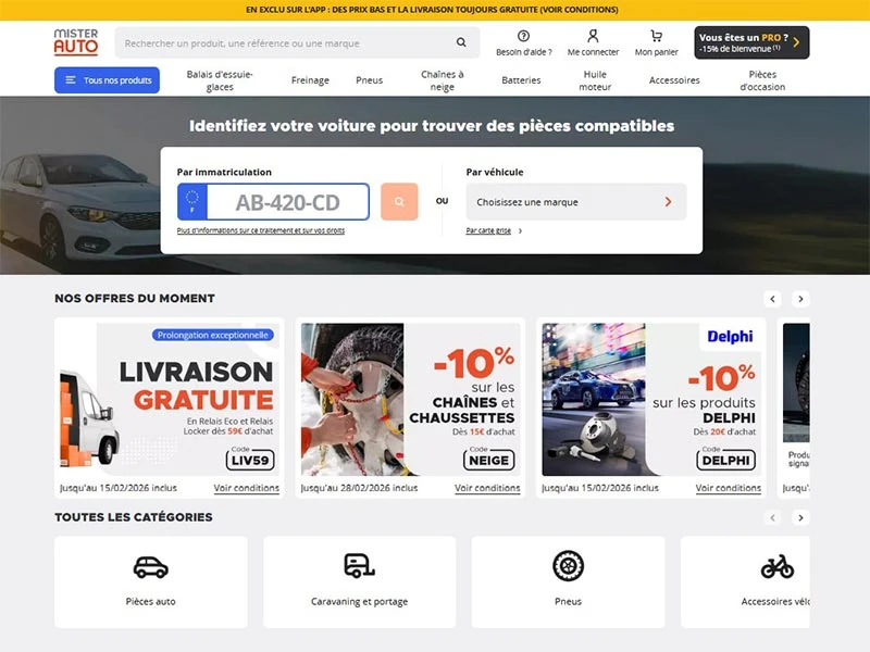 Mister-Auto, vos pièces auto à prix discount
