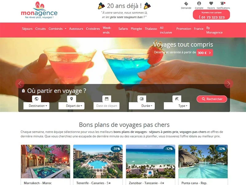 Mon Agence : Séjours à petits prix et voyages pas chers