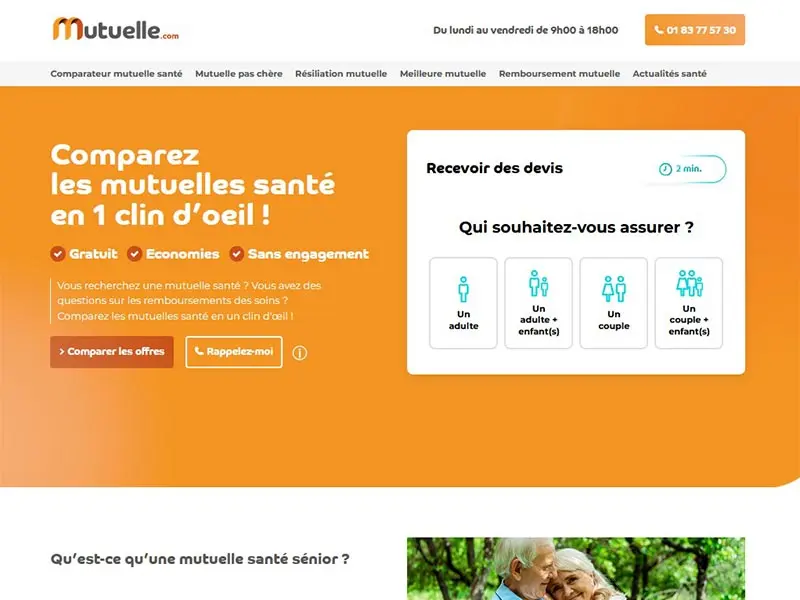 Mutuelle.com, comparateur de mutuelle