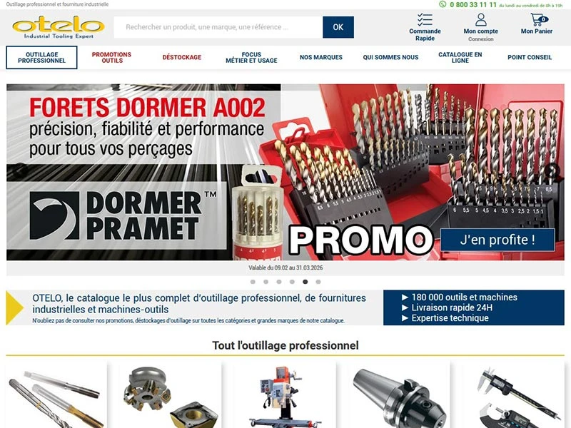 Otelo : Fournitures industrielles et outillage professionnel