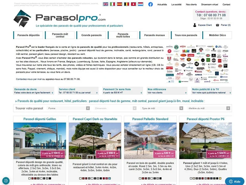 Parasol Pro, le spécialiste des parasols haut de gamme