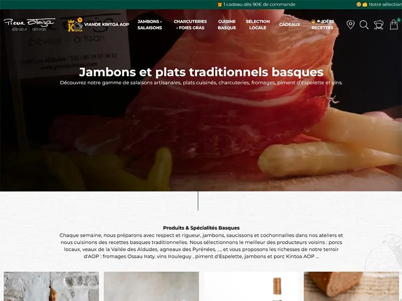 Pierre Oteiza : Boutique en ligne de spécialités basques