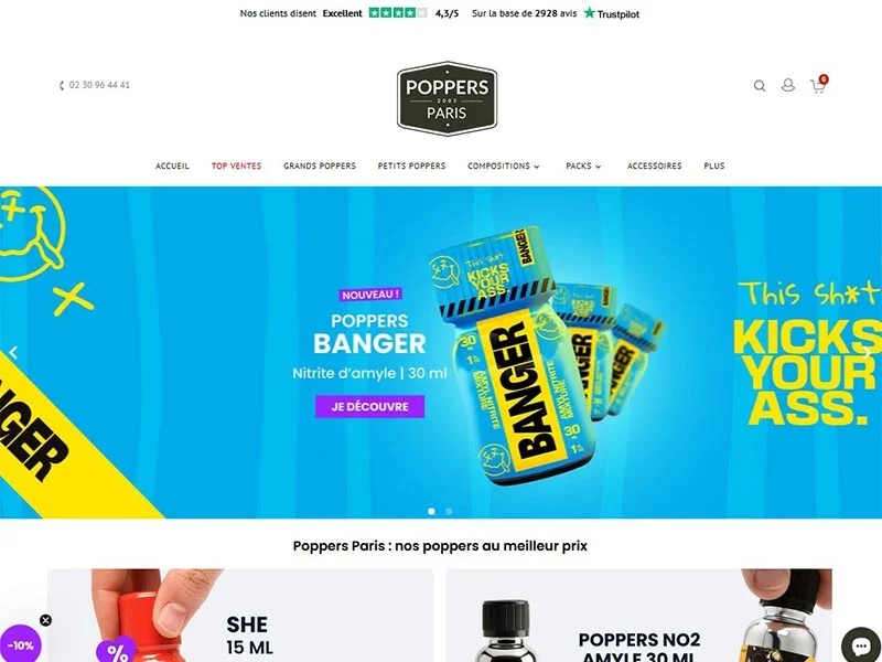Poppers Paris - Achat de poppers en ligne
