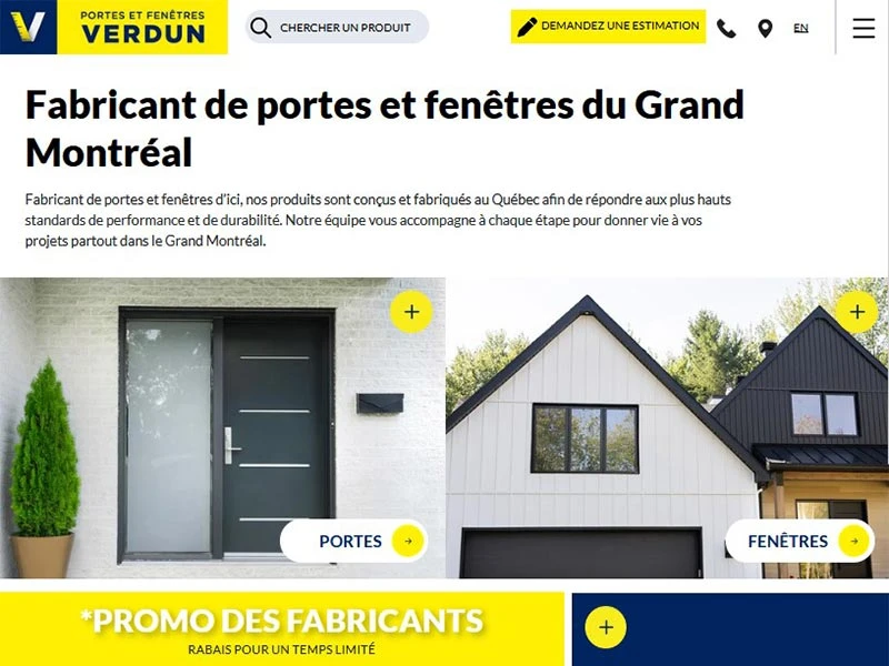 Portes et Fenêtres Verdun, manufacturier et installateur