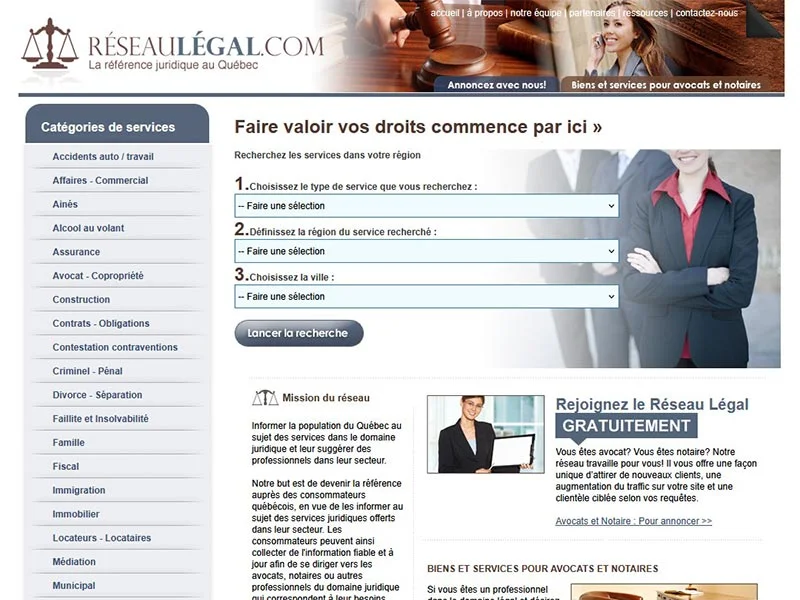 Réseau Légal, la référence juridique au Quebec
