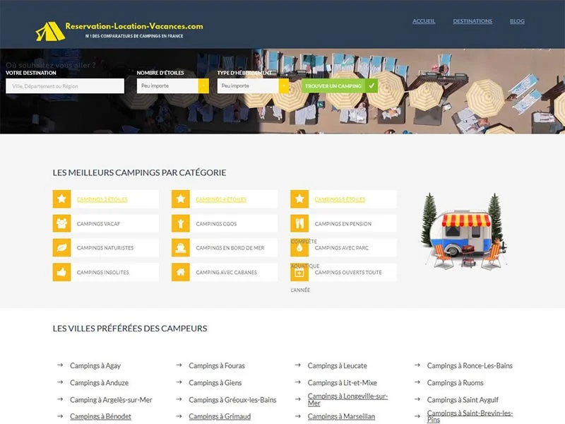 Reservation Location Vacances : Comparateur de camping en France