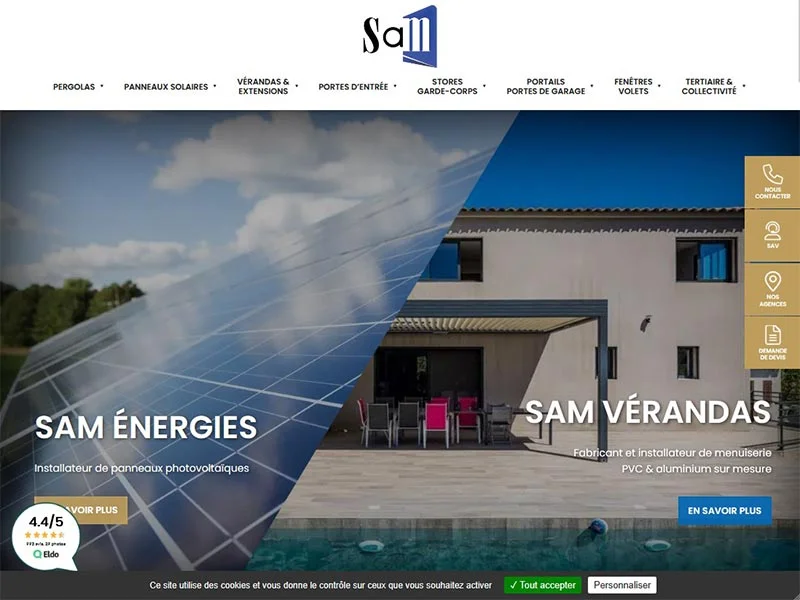 SAM Vérandas : Pour vos projets de menuiseries en aluminium et PVC