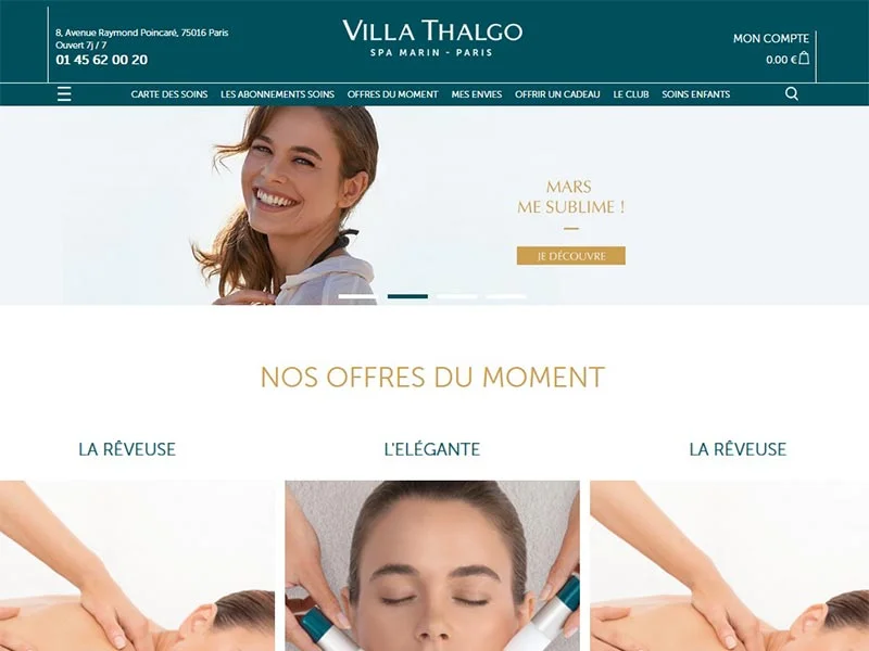 Spa Villa Thalgo, luxueux spa sur Paris