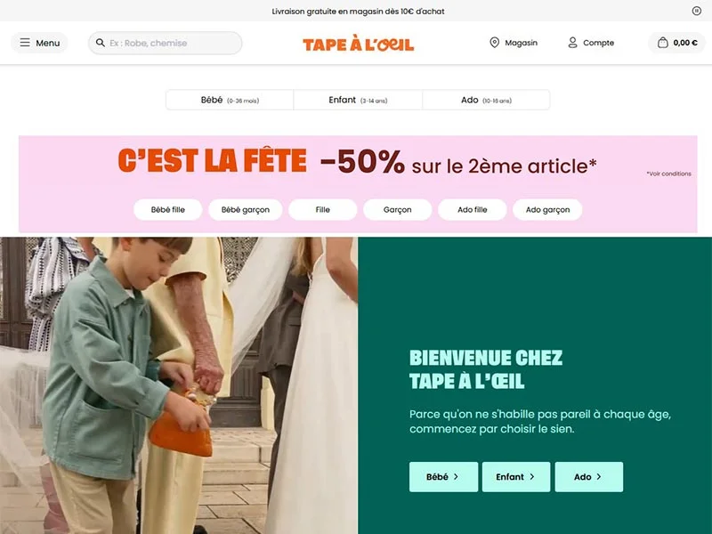 Tape à l'Oeil, mode Fun et Fashion de la naissance à 14 ans