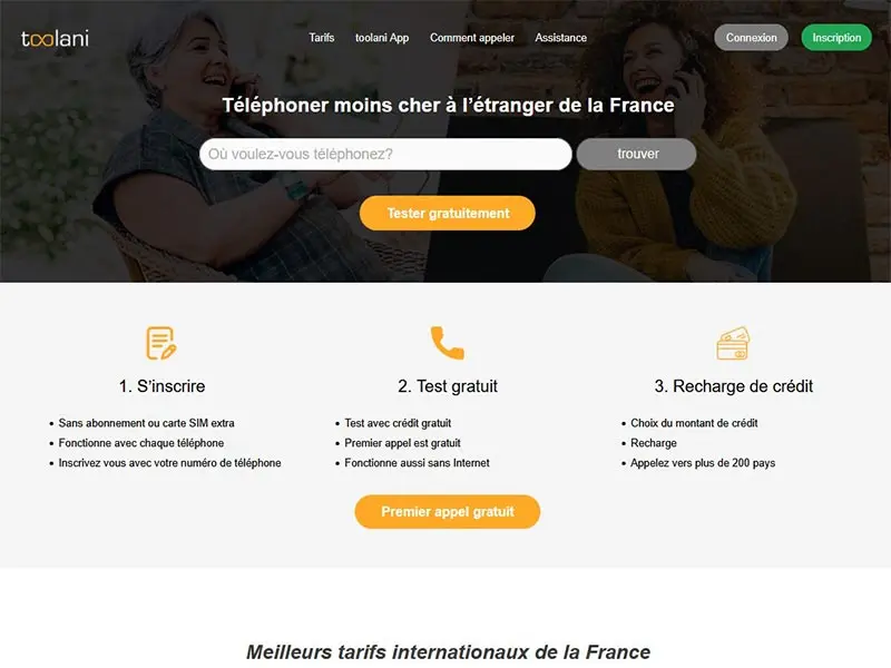 Toolani : Appels internationaux moins chers