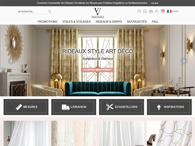 Voila Voile, rideaux sur mesure en ligne