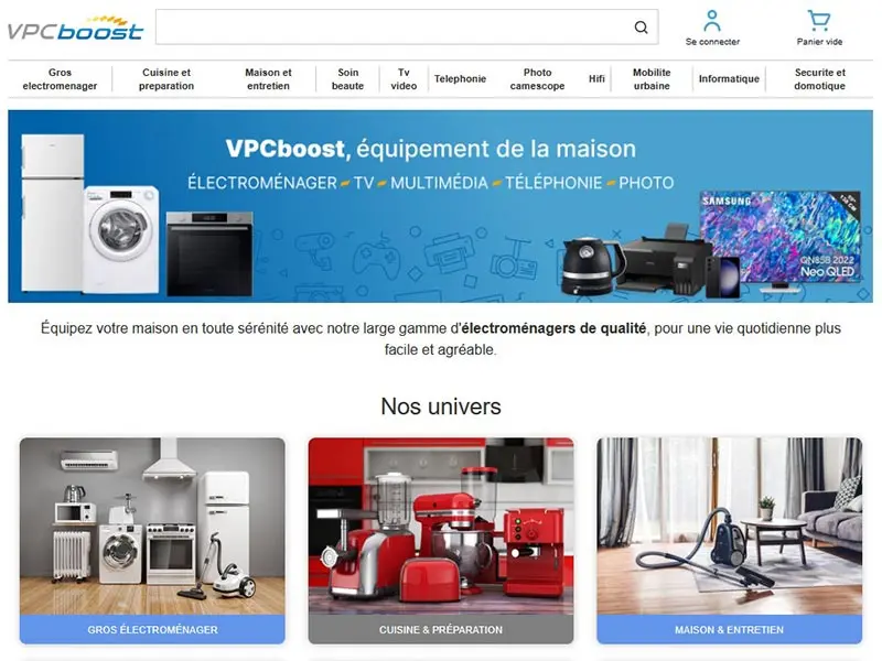 VPCBoost, l'électroménager à prix discount